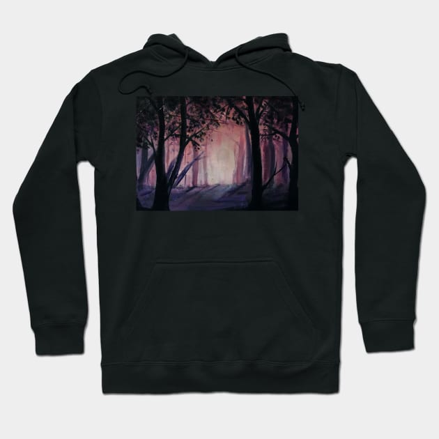 Forest Sunrise Hoodie by YaebaArts